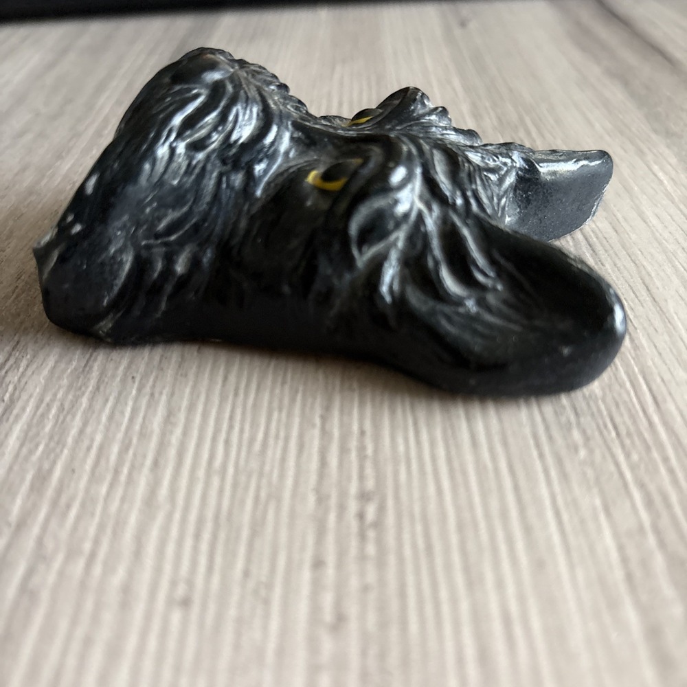 Vintage‎ Scottie Face Mini Chalkware Hanging Figurine Decor 3.75" - Picture 3 of 7